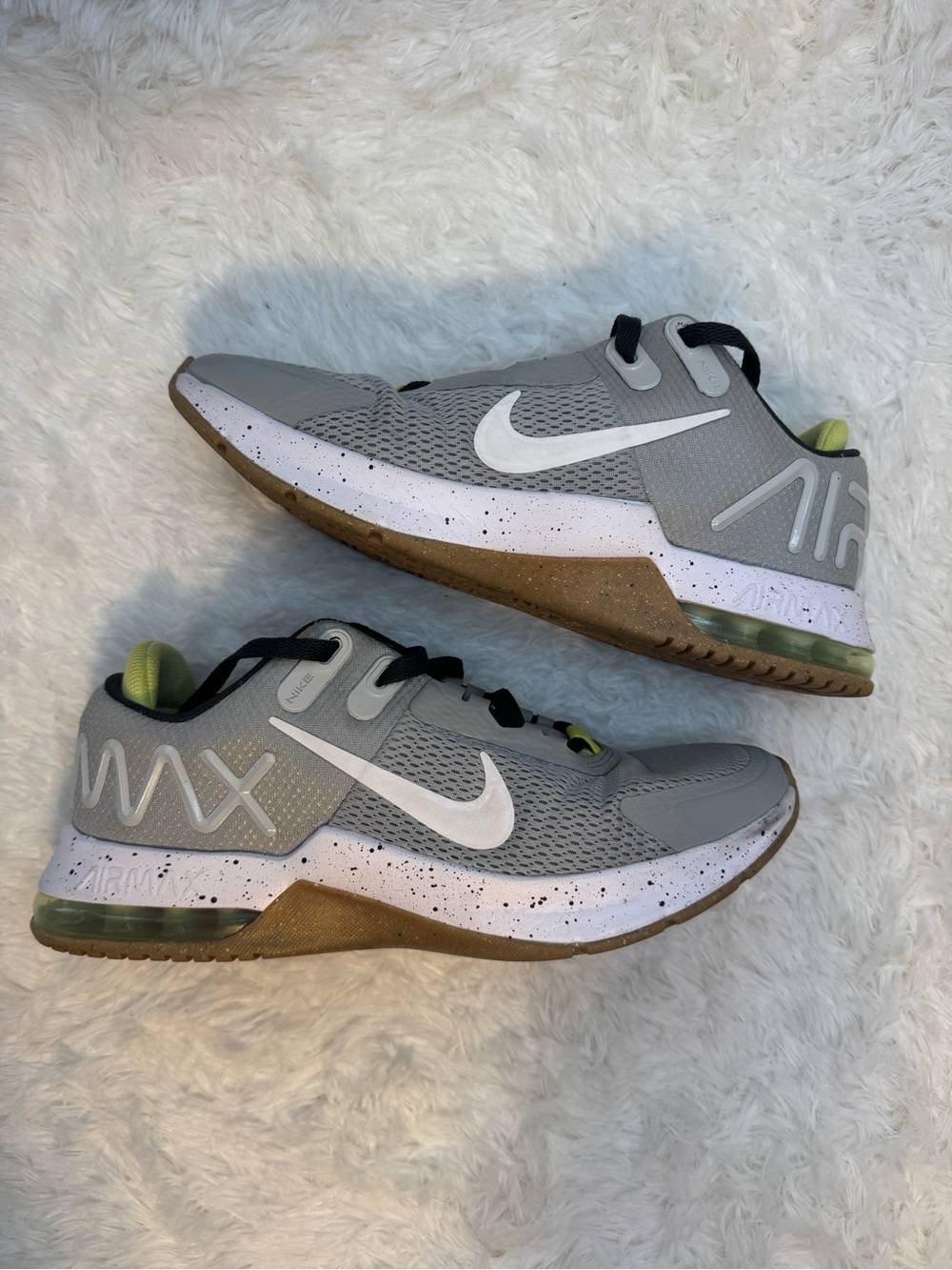 Nike Air Max Alpha Trainers 4 Light Smoke Grey Limelight Mens US 8.5